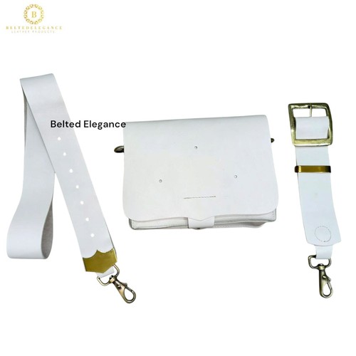 Original white leather - leather, cross