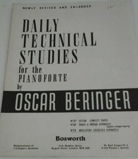 OSCAR BERINGER STUDI TECNICI GIORNALIERI PER IL PIANOFORTE BOSWORTH BEHRINGER