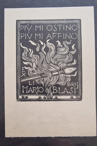 Bruno osimo ex libris - da, osimo.