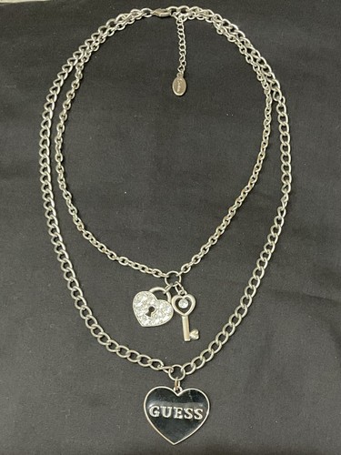Collana guess cuore smaltato - collana,