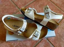 BIOMODEX sandali RIALZATI donna bianchi ITALIANI plantare bio in VERA PELLE