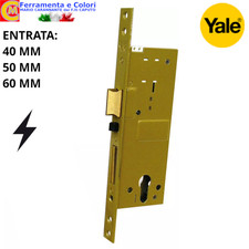 Serratura Elettrica YALE Per Porte in Legno Entrata 40 50 60mm 2 Mandate Scrocco