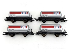 Lima Set 4 vagoni cisterna ESSO Carri merci trasporto benzina H0 Ruote Metallo