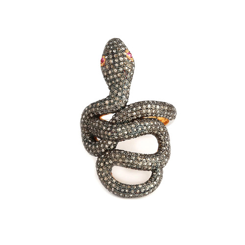 Anello serpente argento 925 - anello,
