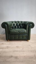 79974 Poltrona Chester in pelle verde