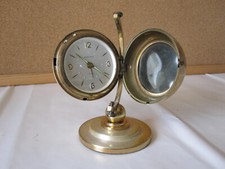 Orologio da tavolo vintage Europa globo con portafoto anni '70 Sottsass antico