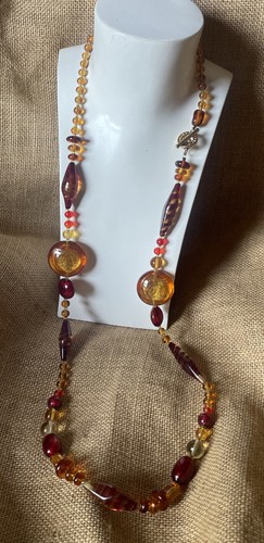 Collana perle vetro - , di