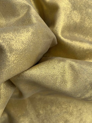 Pelle scamosciata oro satinato