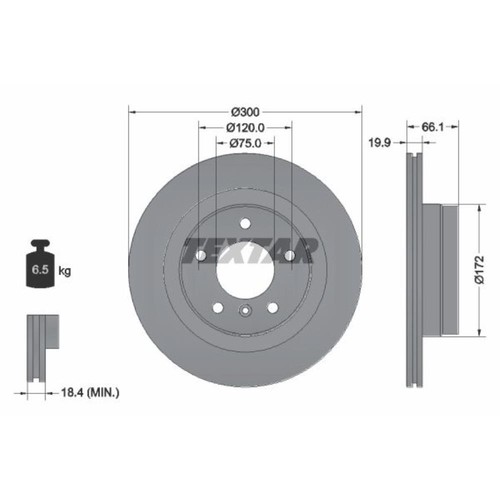 Textar disco freno - 2x,