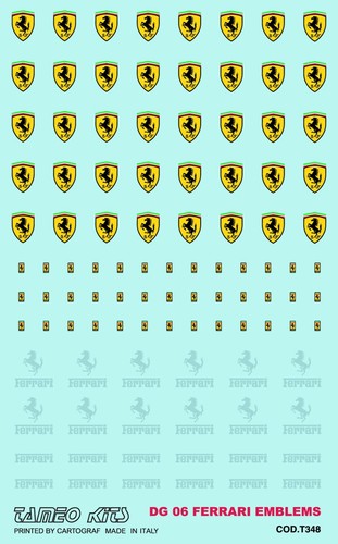 Decal marchi ferrari - 1/43,