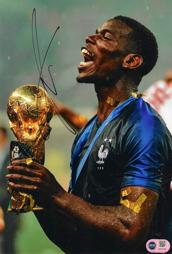 Paul pogba signed 12x8 france - signed,