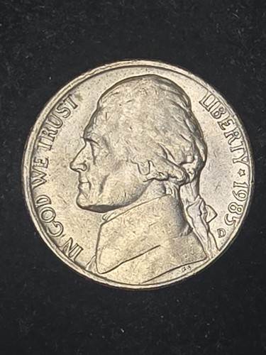 1985 jefferson nichel - d,