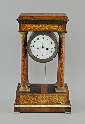 Orologio tavolo intarsiato - orologio,