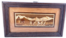 Pannello intarsiato legno - pannello,