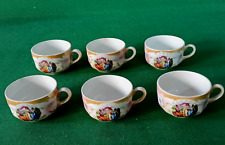 SET 6 ANTICHE TAZZINE CAFFÈ PORCELLANA SCI SOCIETÀ CERAMICA ITALIANA LAVENO. CL9