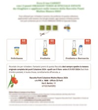 3 Punti Omaggio Mulino Bianco