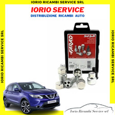 KIT 4 BULLONI FARAD ANTIFURTO AUTO per NISSAN QASHQAI 01/2014> CERCHI IN LEGA 