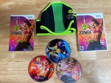 Pacchetto giochi Zumba Fitness 1 2 e Core 3 con cintura Nintendo Wii