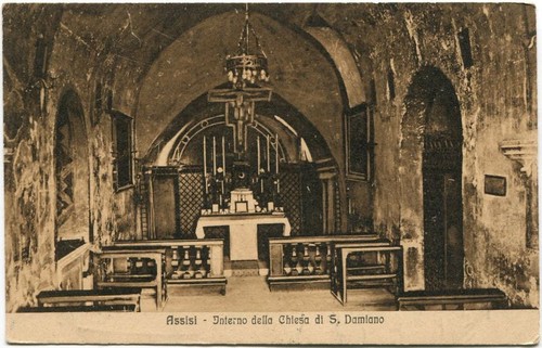 1925 assisi interno chiesa san - assisi,