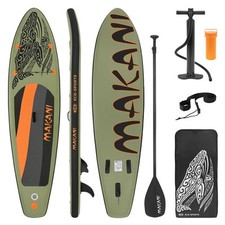 Surfboard stand up paddle board SUP gonfiabile con pagaia e pompa oliva 320x80