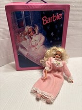 Barbie bambola vintage della buonanotte con custodia per dormire N tenere set camera da letto 1993/1994