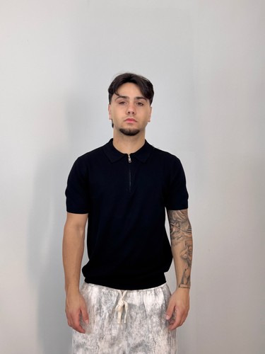 Polo uomo mezza zip - zip, manica