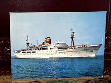 cartolina MOTONAVI SAN MARCO - SAN GIORGIO linea italia grecia turchia vintage