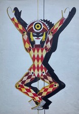 Charlotte Zurek 1910-1971 Marionetta Arlecchino Camera Dei Bambini Disegno