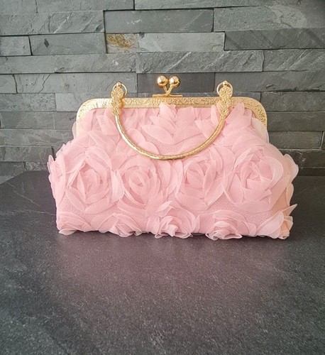 Pochette donna rosa fiori per