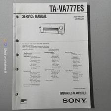 Service Manual Integrated AV Amplifier Sony  TA-VE777ES