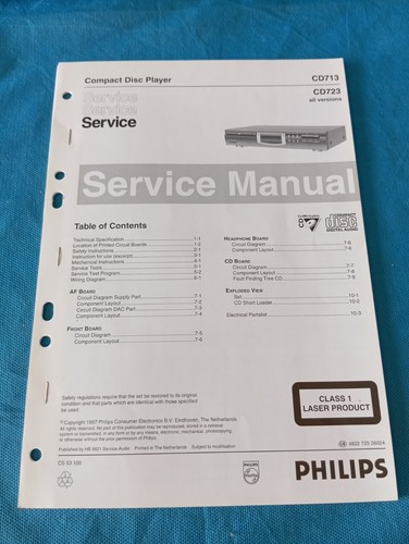 Philips cd713 cd723 - cd713, compact