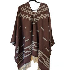 Abito uomo unisex cowboy poncho western fantasia taglia unica rodeo party festival