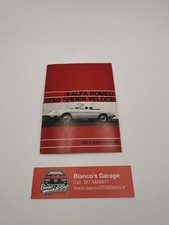 Libretto Uso E Manutenzione Alfa Romeo 1750 Spider Veloce