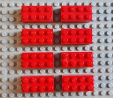 8 LEGO Red Bricks 2x4 - Cod