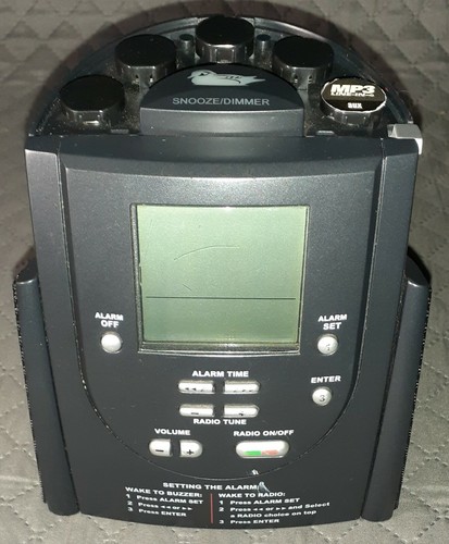 Radio orologio nera - radio, auto-set