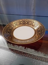 piattino in porcellana di Limoges con decorazione dorata