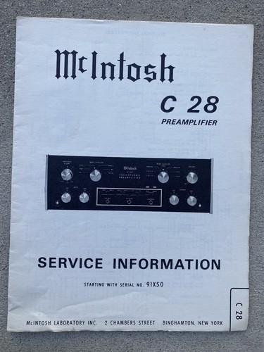 Mcintosh c28 preamplificatore - mcintosh,