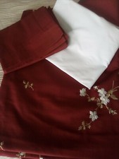 FLOU - FIORI CINESI rosso - BIANCHERIA SET  COPRIPIUMINO  MATRIMONIALE 