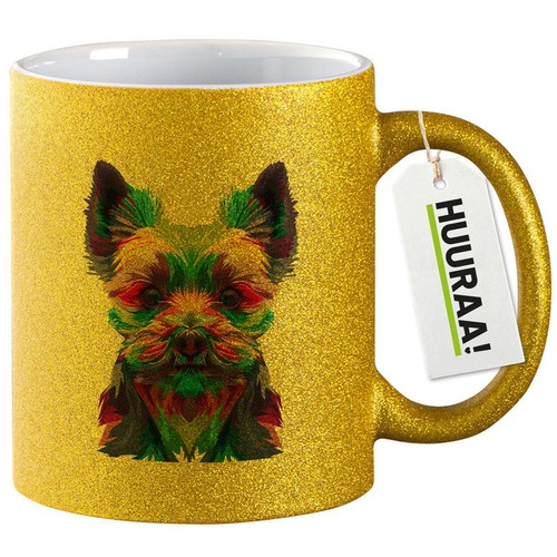 Glitzertasse yorkshire terrier - yorkshire,