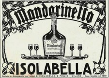 PUBBLICITA' 1923 MANDARINETTO ISOLABELLA MILANO LIQUORE AGRUMI BAR DRINK 