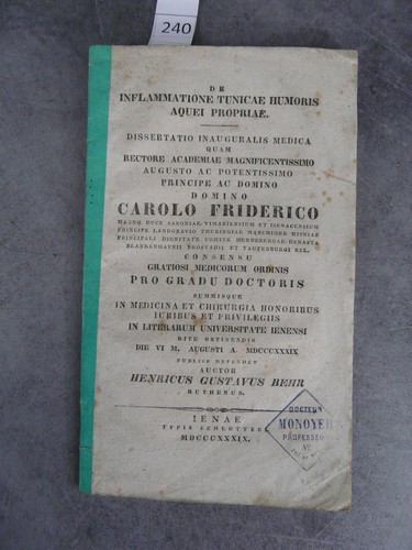 Inflammatione tunicae humoris