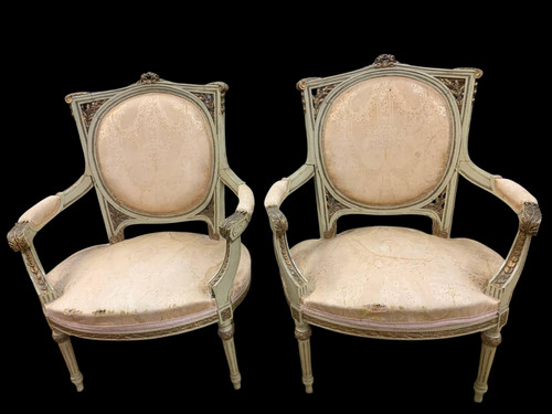 Coppia antiche poltrone - coppia,