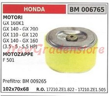  Filtro aria HONDA motore GX 160K1 140 200 110 120 motozappa F 501 