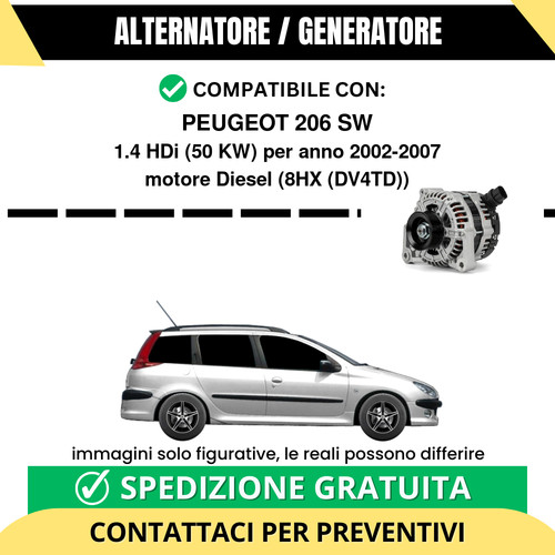 Alternatore peugeot 206 4 - peugeot,