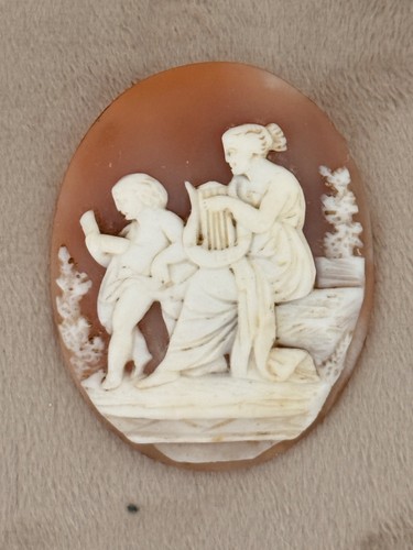 Antico cammeo conchiglia - a,