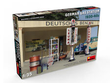 Modellino diorami modellismo STAZIONE BENZINA Miniart GERMAN GAS STATION 1:35