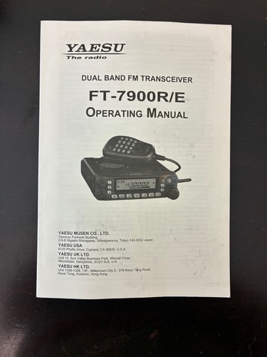 Manuale utente yaesu 7900 - manuale, ft-7900