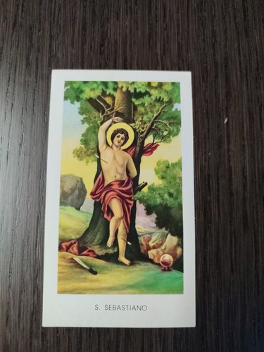 San sebastiano holy card - san, c