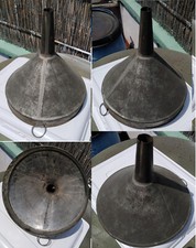 ANTICO IMBUTO DI LAMIERA PIOMBATA PRIMI '900 - ATTREZZO DELLA CIVILTA' CONTADINA