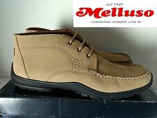 MELLUSO Polacco Scarpa Uomo Plantare Pelle Beige Nabuk ITALY N°45 NUOVO